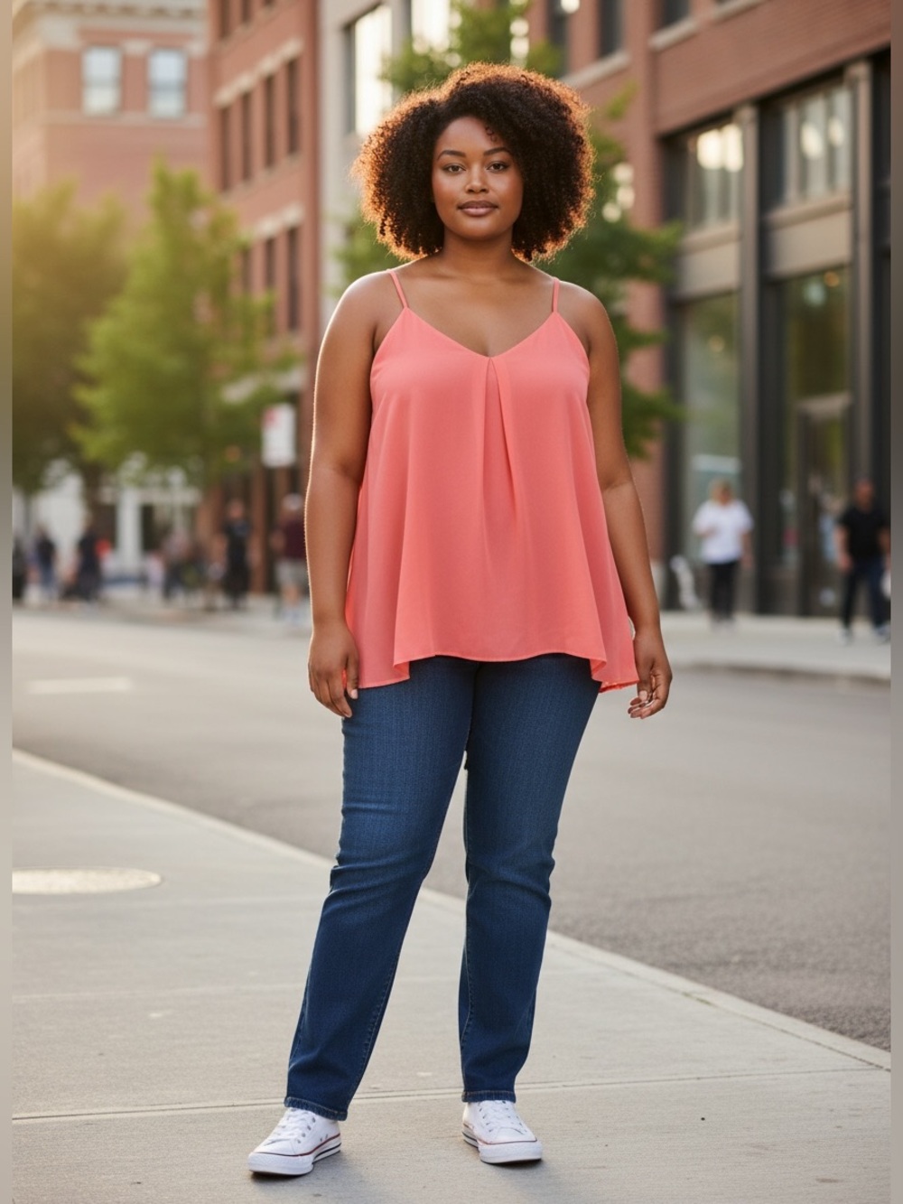 Umgee Coral Swing Cami Top, Size Large - EUC - Picture 2 of 9
